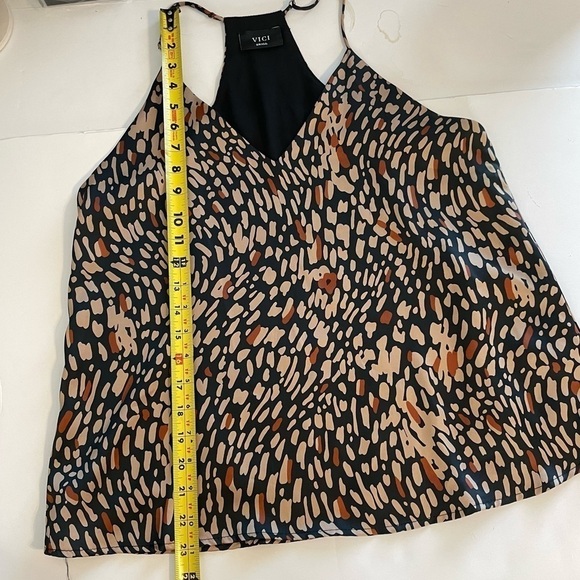 Vici Leopard Animal Print Apricot Fragment Racerback Tank Size Small - Picture 7 of 7
